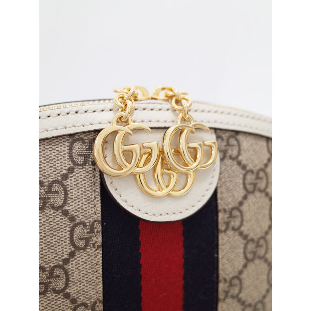 Gucci Ophidia Shoulder Bag Beige Ebony GG Supreme Canvas Brown - Picture 4 of 5